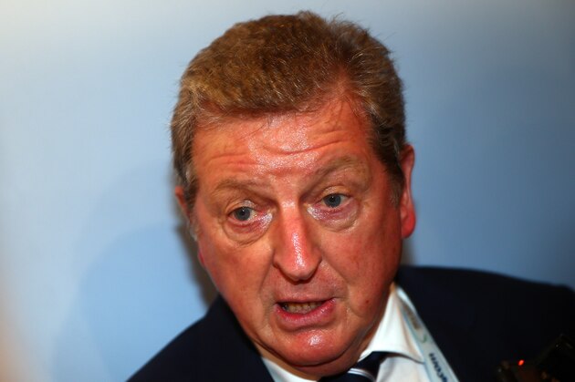 COSTA DO SAUIPE, BRAZIL - DECEMBER 06:  England manager Roy Hodgson speaks to members of the media after the Final Draw for the 2014 FIFA World Cup Brazil at Costa do Sauipe Resort on December 6, 2013 in Costa do Sauipe, Bahia, Brazil.  (Photo by Clive Mason/Getty Images)
