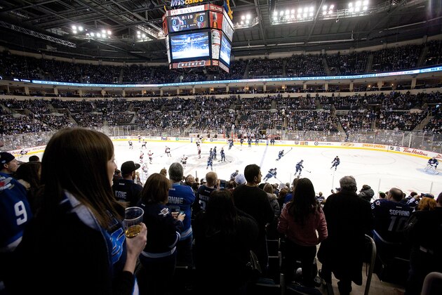 WINNIPEG, CANADA - JANUARY 19:  General view of fans fill the seats on the first day of the season during a game between the Ottawa Senators and the Winnipeg Jets on January 19, 2013 at the MTS Centre in Winnipeg, Manitoba, Canada. (Photo by Marianne Helm/Getty Images)