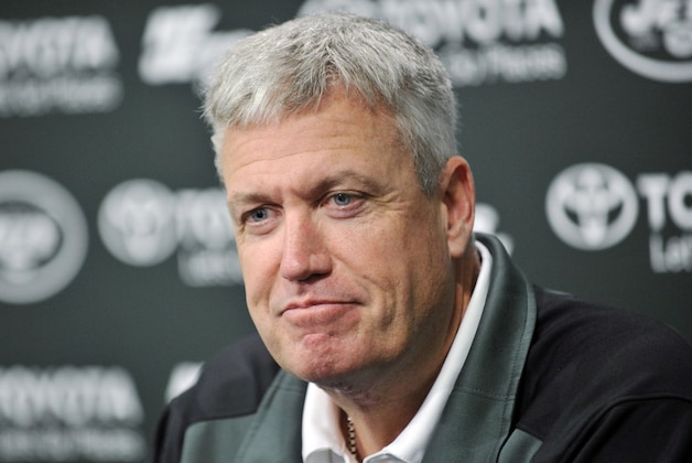 New York Jets coach Rex Ryan speaks to the media during an NFL football news conference Tuesday, Dec. 31, 2013, in Florham Park, N.J. (AP Photo/Bill Kostroun)