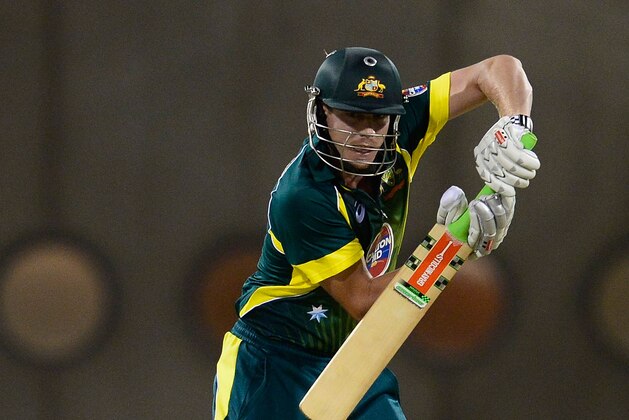 BRISBANE, AUSTRALIA - JANUARY 17:  James Faulkner of Australia bats during the second game of the One Day International Series between Australia and England at The Gabba on January 17, 2014 in Brisbane, Australia.  (Photo by Ian Hitchcock/Getty Images)