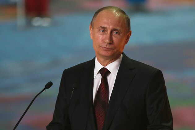 RUSSIA, SOCHI-FEBRUARY 7: Russian president Vladimir Putin speaks during the 'Sochi 2014 - One Year To Go' ceremony at Bolshoi Ice Dome on February 7, 2013 in Sochi, Russia. (Photo by Oleg Nikishin/Getty Images)