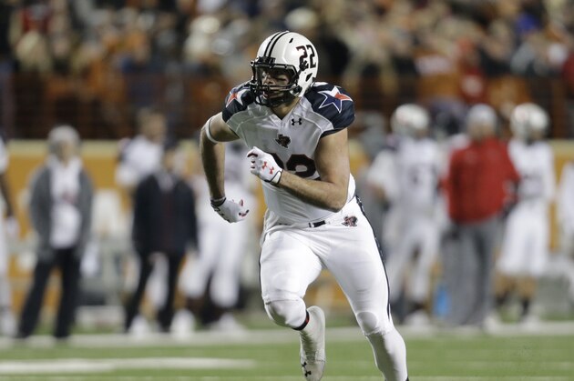 Texas Tech's Jace Amaro during the second half of an NCAA college football game against Texas, Thursday, Nov. 28, 2013, in Austin, Texas. (AP Photo/Eric Gay)