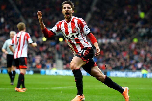 SUNDERLAND, ENGLAND - JANUARY 18: Fabio Borini of Sunderland celebrates as he scores their first goal during the Barclays Premier League match between Sunderland and Southampton at Stadium of Light on January 18, 2014 in Sunderland, England. (Photo by Laurence Griffiths/Getty Images) SUNDERLAND, ENGLAND - JANUARY 18: Fabio Borini of Sunderland celebrates as he scores their first goal during the Barclays Premier League match between Sunderland and Southampton at Stadium of Light on January 18, 2014 in Sunderland, England. (Photo by Laurence Griffiths/Getty Images)