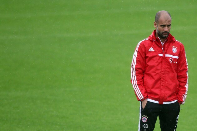 Bayern Munich head coach Pep Guardiola participates in a training session at the ASPIRE Academy for Sports Excellence in Doha, Qatar, Saturday, Jan. 11, 2014. (AP Photo/Osama Faisal) Bayern Munich head coach Pep Guardiola participates in a training session at the ASPIRE Academy for Sports Excellence in Doha, Qatar, Saturday, Jan. 11, 2014. (AP Photo/Osama Faisal)