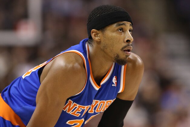 Dec 28, 2013; Toronto, Ontario, CAN; New York Knicks guard Toure' Murry (23) looks on during their game against the Toronto Raptors at Air Canada Centre. The Raptors beat the Knicks 115-100. Mandatory Credit: Tom Szczerbowski-USA TODAY Sports