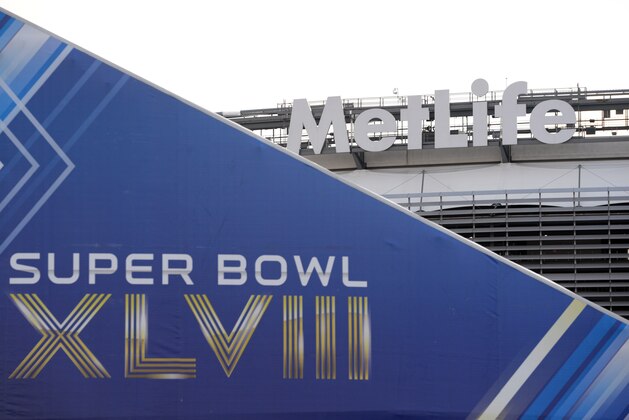 Jan 18, 2014; East Rutherford, NJ, USA; A general view of preparations for Super Bowl XLVIII at MetLife Stadium. Mandatory Credit: Joe Camporeale-USA TODAY Sports