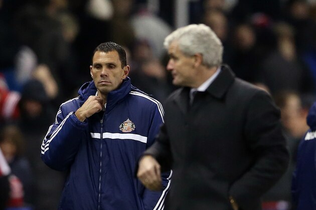STOKE ON TRENT, ENGLAND - NOVEMBER 23:  Sunderland manager Gustavo Poyet during the Premier League match between Stoke City and Sunderland at Britannia Stadium on November 23, 2013 in Stoke on Trent, England.  (Photo by Scott Heavey/Getty Images)
