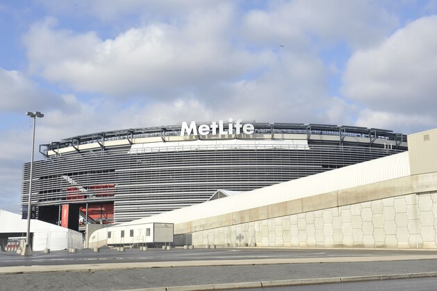 Jan 18, 2014; East Rutherford, NJ, USA; A general view of preparations for Super Bowl XLVIII at MetLife Stadium. Mandatory Credit: Joe Camporeale-USA TODAY Sports