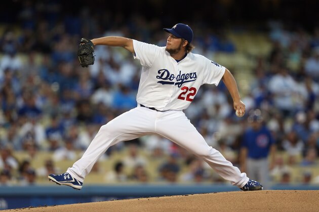 LOS ANGELES, CA - AUGUST 27: Clayton Kershaw #22 of the Los Angeles Dodgers pitches against the Chicago Cubs at Dodger Stadium on August 27, 2013 in Los Angeles, California. (Photo by Jeff Gross/Getty Images) LOS ANGELES, CA - AUGUST 27: Clayton Kershaw #22 of the Los Angeles Dodgers pitches against the Chicago Cubs at Dodger Stadium on August 27, 2013 in Los Angeles, California. (Photo by Jeff Gross/Getty Images)
