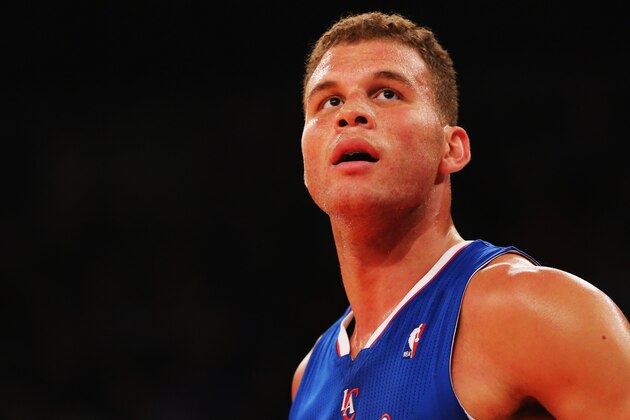NEW YORK, NY - JANUARY 17: Blake Griffin #32 of the Los Angeles Clippers looks on against the New York Knicks during their game at Madison Square Garden on January 17, 2014 in New York City. NOTE TO USER: User expressly acknowledges and agrees that, by downloading and or using this photograph, User is consenting to the terms and conditions of the Getty Images License Agreement. (Photo by Al Bello/Getty Images) NEW YORK, NY - JANUARY 17: Blake Griffin #32 of the Los Angeles Clippers looks on against the New York Knicks during their game at Madison Square Garden on January 17, 2014 in New York City. NOTE TO USER: User expressly acknowledges and agrees that, by downloading and or using this photograph, User is consenting to the terms and conditions of the Getty Images License Agreement. (Photo by Al Bello/Getty Images)