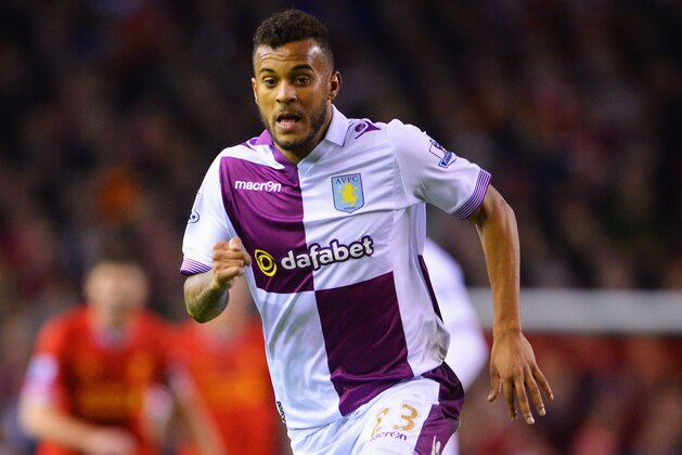 LIVERPOOL, ENGLAND - JANUARY 18: Ryan Bertrand of Aston Villa in action during the Barclays Premier League match between Liverpool and Aston Villa at Anfield on January 18, 2014 in Liverpool, England.  (Photo by Michael Regan/Getty Images)