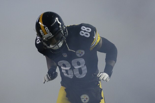 Pittsburgh Steelers wide receiver Emmanuel Sanders (88) is introduced for an NFL football game against the Cincinnati Bengals in Pittsburgh, Sunday, Dec. 15, 2013. (AP Photo/Gene J. Puskar)
