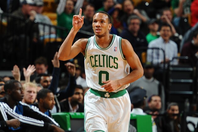 BOSTON, MA - DECEMBER 16: Avery Bradley #0 of the Boston Celtics celebrates a play against the Minnesota Timberwolves on December 16, 2013 at the TD Garden in Boston, Massachusetts.  NOTE TO USER: User expressly acknowledges and agrees that, by downloading and or using this photograph, User is consenting to the terms and conditions of the Getty Images License Agreement. Mandatory Copyright Notice: Copyright 2013 NBAE  (Photo by Brian Babineau/NBAE via Getty Images)