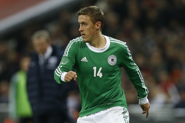 Germany's Max Kruse controls the ball during the international friendly soccer match between England and Germany, at Wembley Stadium in London, Tuesday, Nov. 19, 2013. (AP Photo/Kirsty Wigglesworth)