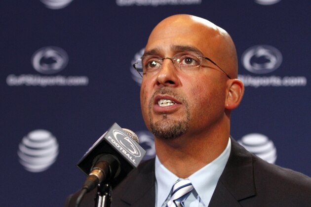 STATE COLLEGE, PA - JANUARY 11:  James Franklin, head coach of the Penn State Nittany Lions addresses the media on January 11, 2014 at Beaver Stadium in State College, Pennsylvania.  (Photo by Justin K. Aller/Getty Images)