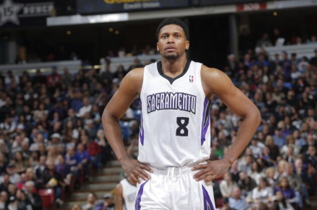 SACRAMENTO, CA - JANUARY 10: Rudy Gay #8 of the Sacramento Kings in a game against the Orlando Magic on January 10, 2014 at Sleep Train Arena in Sacramento, California. NOTE TO USER: User expressly acknowledges and agrees that, by downloading and or using this photograph, User is consenting to the terms and conditions of the Getty Images Agreement. Mandatory Copyright Notice: Copyright 2014 NBAE (Photo by Rocky Widner/NBAE via Getty Images)