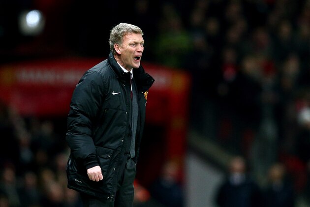 MANCHESTER, ENGLAND - JANUARY 22: David Moyes the Manchester United manager reacts during the Capital One Cup semi final, second leg match between Manchester United and Sunderland at Old Trafford on January 22, 2014 in Manchester, England. (Photo by Clive Mason/Getty Images) MANCHESTER, ENGLAND - JANUARY 22: David Moyes the Manchester United manager reacts during the Capital One Cup semi final, second leg match between Manchester United and Sunderland at Old Trafford on January 22, 2014 in Manchester, England. (Photo by Clive Mason/Getty Images)