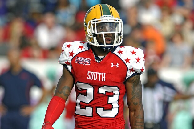 Senior Bowl South Squad defensive back Robert Alford of Southeastern La. (23) lines up for a play in the first quarter of the Senior Bowl College football game at Ladd-Peebles Stadium in Mobile, Ala., Saturday, Jan. 26, 2013 (AP Photo/G.M. Andrews) Senior Bowl South Squad defensive back Robert Alford of Southeastern La. (23) lines up for a play in the first quarter of the Senior Bowl College football game at Ladd-Peebles Stadium in Mobile, Ala., Saturday, Jan. 26, 2013 (AP Photo/G.M. Andrews)