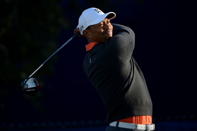 LA JOLLA, CA - JANUARY 22:  Tiger Woods tees off  during the Zurich ProAm the Farmers Insurance Open at Torrey Pines Golf Course on January 22, 2014 in La Jolla, California.  (Photo by Donald Miralle/Getty Images)