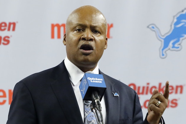 DETROIT, MI - JANUARY 15:  Jim Caldwell addresses the media after being introduced as the Detroit Lions head coach at Ford Field on January 15, 2014 in Detroit, Michigan. (Photo by Duane Burleson/Getty Images)