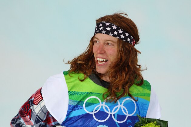 VANCOUVER, BC - FEBRUARY 17:  Shaun White of the United States reacts after winning the gold medal in the Snowboard Men's Halfpipe final on day six of the Vancouver 2010 Winter Olympics at Cypress Snowboard & Ski-Cross Stadium on February 17, 2010 in Vancouver, Canada. White won the gold medal with a score in his previous run.  (Photo by Cameron Spencer/Getty Images)