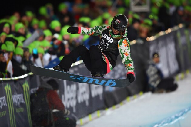 ASPEN, CO - JANUARY 25:  Kaitlyn Farrington flies above the pipe as she finishes third in the women's Snowboard Superpipe at Winter X-Games 2014 Aspen at Buttermilk Mountain on January 25, 2014 in Aspen, Colorado.  (Photo by Doug Pensinger/Getty Images)