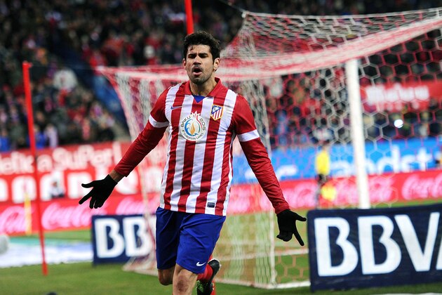 MADRID, SPAIN - DECEMBER 15: Diego Costa of Club Atletico de Madrid celebrates after scoring Atletico's 3rd goal during the La Liga match between Club Atletico de Madrid and Valencia CF at Vicente Calderon Stadium on December 15, 2013 in Madrid, Spain. (Photo by Denis Doyle/Getty Images) MADRID, SPAIN - DECEMBER 15: Diego Costa of Club Atletico de Madrid celebrates after scoring Atletico's 3rd goal during the La Liga match between Club Atletico de Madrid and Valencia CF at Vicente Calderon Stadium on December 15, 2013 in Madrid, Spain. (Photo by Denis Doyle/Getty Images)