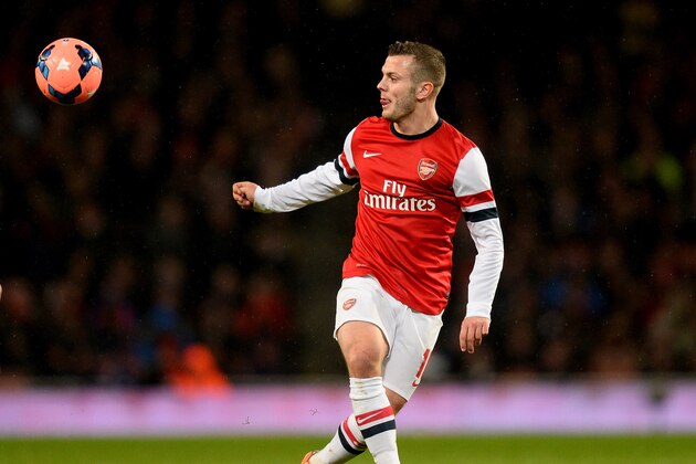 LONDON, ENGLAND - JANUARY 24:  Jack Wilshere of Arsenal in action during the FA Cup with Budweiser Fourth round match between Arsenal and Coventry City at Emirates Stadium on January 24, 2014 in London, England.  (Photo by Mike Hewitt/Getty Images)