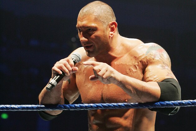 SYDNEY, AUSTRALIA - JUNE 15:  Batista stands in the ring during WWE Smackdown at Acer Arena on June 15, 2008 in Sydney, Australia.  (Photo by Gaye Gerard/Getty Images)