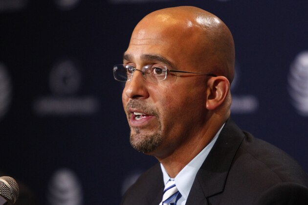 STATE COLLEGE, PA - JANUARY 11:  James Franklin, head coach of the Penn State Nittany Lions addresses the media on January 11, 2014 at Beaver Stadium in State College, Pennsylvania.  (Photo by Justin K. Aller/Getty Images)