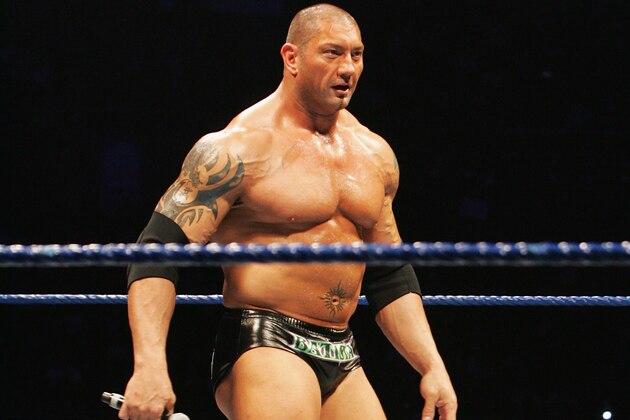 SYDNEY, AUSTRALIA - JUNE 15:  Batista stands in the ring during WWE Smackdown at Acer Arena on June 15, 2008 in Sydney, Australia.  (Photo by Gaye Gerard/Getty Images)