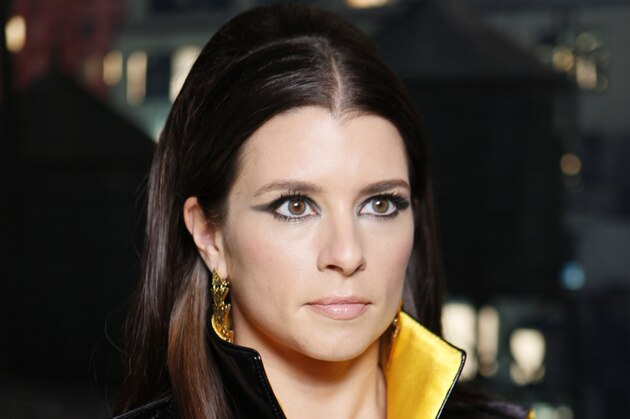 FIlE - In this Dec. 6, 2010 file photo, race car driver Danica Patrick is seen during filming production of the 2010 Super Bowl television commercial for