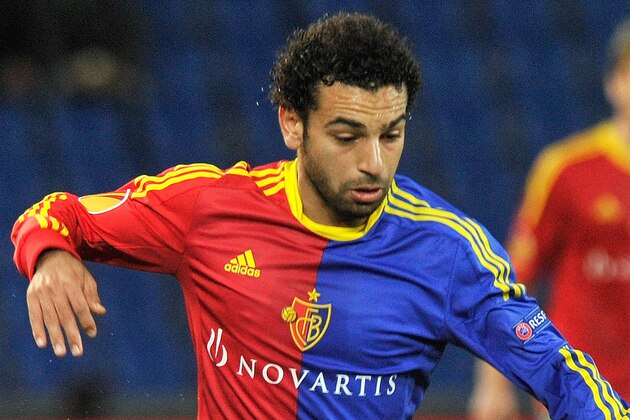 BASEL, SWITZERLAND - OCTOBER 4:  Mohamed Salah of FC Basel 1893 in action during the UEFA Europa League group stage match between FC Basel 1893 and KRC Genk held on October 4, 2012 at the St. Jakob-Park in Basel, Switzerland. (Photo by Sebastien Feval/EuroFootball/Getty Images)