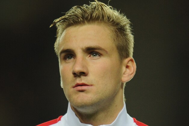MILTON KEYNES, ENGLAND - NOVEMBER 14:  Luke Shaw of England before the 2015 UEFA European Under 21 Championships Qualifier Group 1 match between England and Finland at StadiumMK on November 14, 2013 in Milton Keynes, England.  (Photo by Shaun Botterill/Getty Images)