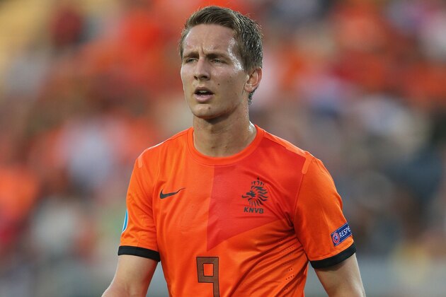 JERUSALEM, ISRAEL - JUNE 09:  Luuk De Jong of The Netherlands during UEFA European U21 Championships, Group B match between The Netherlands and Russia at Teddy Stadium  on June 9, 2013 in Jerusalem, Israel.  (Photo by Ian Walton/Getty Images)