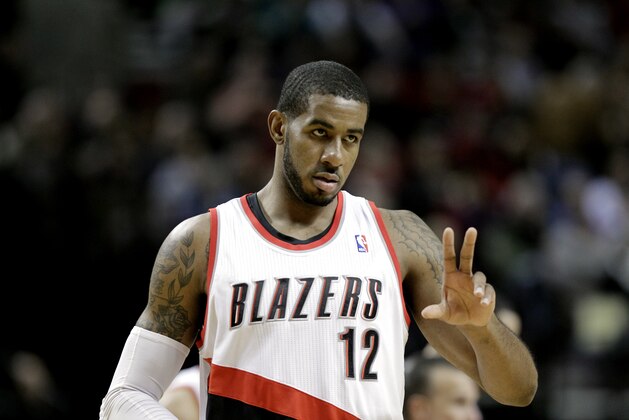 Portland Trail Blazers forward LaMarcus Aldridge is shown during the first half of an NBA basketball game against the Memphis Grizzlies in Portland, Ore., Tuesday, Jan. 28, 2014. (AP Photo/Don Ryan) Portland Trail Blazers forward LaMarcus Aldridge is shown during the first half of an NBA basketball game against the Memphis Grizzlies in Portland, Ore., Tuesday, Jan. 28, 2014. (AP Photo/Don Ryan)
