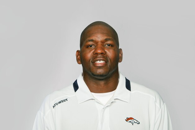 ENGLEWOOD, CO - CIRCA 2011: In this handout image provided by the NFL, Sam Garnes of the Denver Broncos poses for his NFL headshot circa 2011 in Englewood, Colorado.  (Photo by NFL via Getty Images)