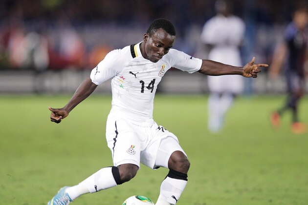 YOKOHAMA, JAPAN - SEPTEMBER 10:  Solomon Asante of Ghana in action during the international friendly match between Japan and Ghana at International Stadium Yokohama on September 10, 2013 in Yokohama, Japan.  (Photo by Adam Pretty/Getty Images)