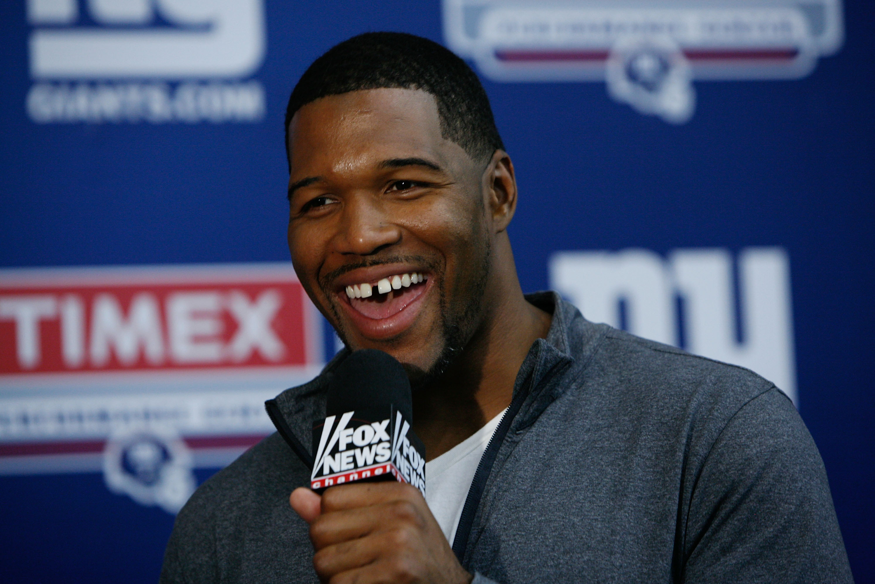 EAST RUTHERFORD, NJ - SEPTEMBER 15:  Former NY Giant and star of upcoming FOX comedy series 'Brothers,' Michael Strahan attends the Fox 'Brothers' Challenge at the New York Giants Timex Performance Center on September 15, 2009 in East Rutherford, New Jersey.  (Photo by Amy Sussman/Getty Images for Fox)