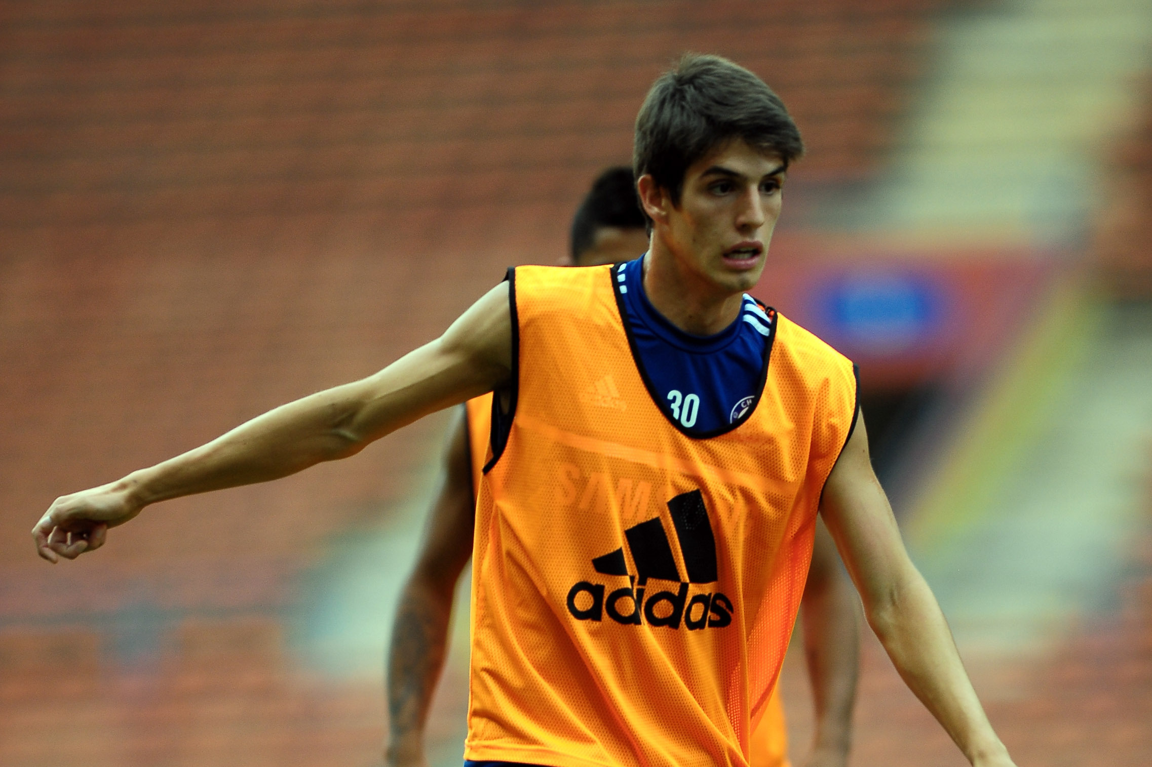 KUALA LUMPUR, MALAYSIA - JULY 20: Lucas Piazon of Chelsea in action during a Chelsea FC training session at the Shah Alam Stadium in Shah Alam on July 20, 2013 in Kuala Lumpur, Malaysia.  (Photo by Stanley Chou/Getty Images)