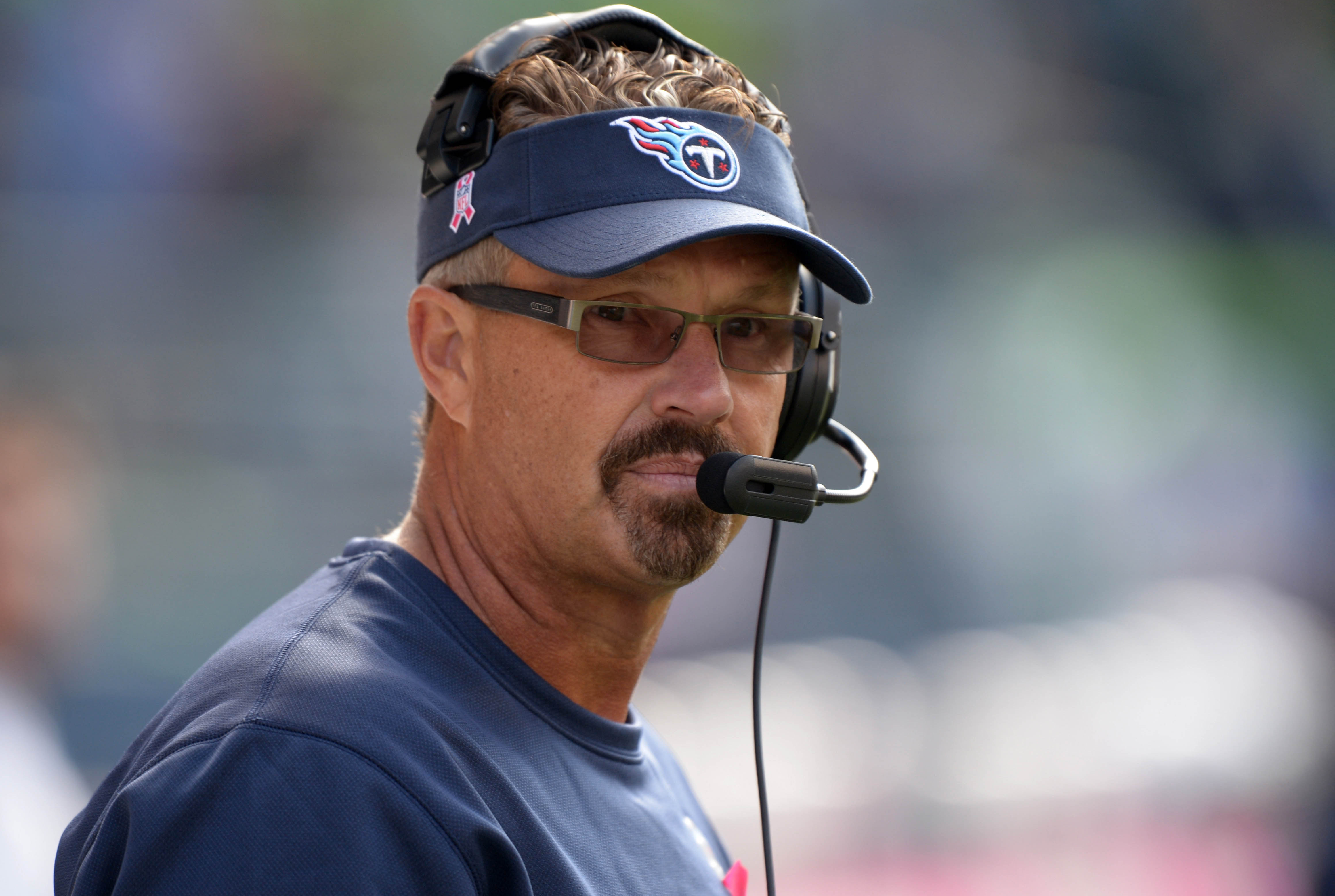 Oct 13, 2013; Seattle, WA, USA; Tennessee Titans senior defense assistant coach Gregg Williams during the game against the Seattle Seahawks at CenturyLink Field. The Seahawks defeated the Titans 20-13. Mandatory Credit: Kirby Lee-USA TODAY Sports