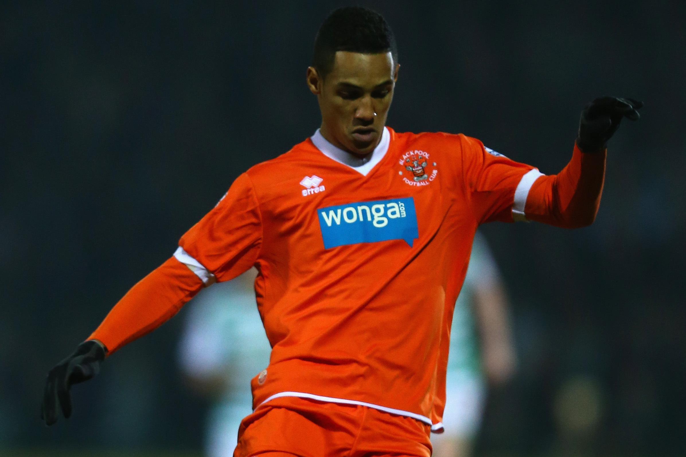 YEOVIL, ENGLAND - DECEMBER 03: Tom Ince of Blackpool during the Sky Bet Championship match between Yeovil Town and Blackpool at Huish Park on December 03, 2013 in Yeovil, England, (Photo by Michael Steele/Getty Images)
