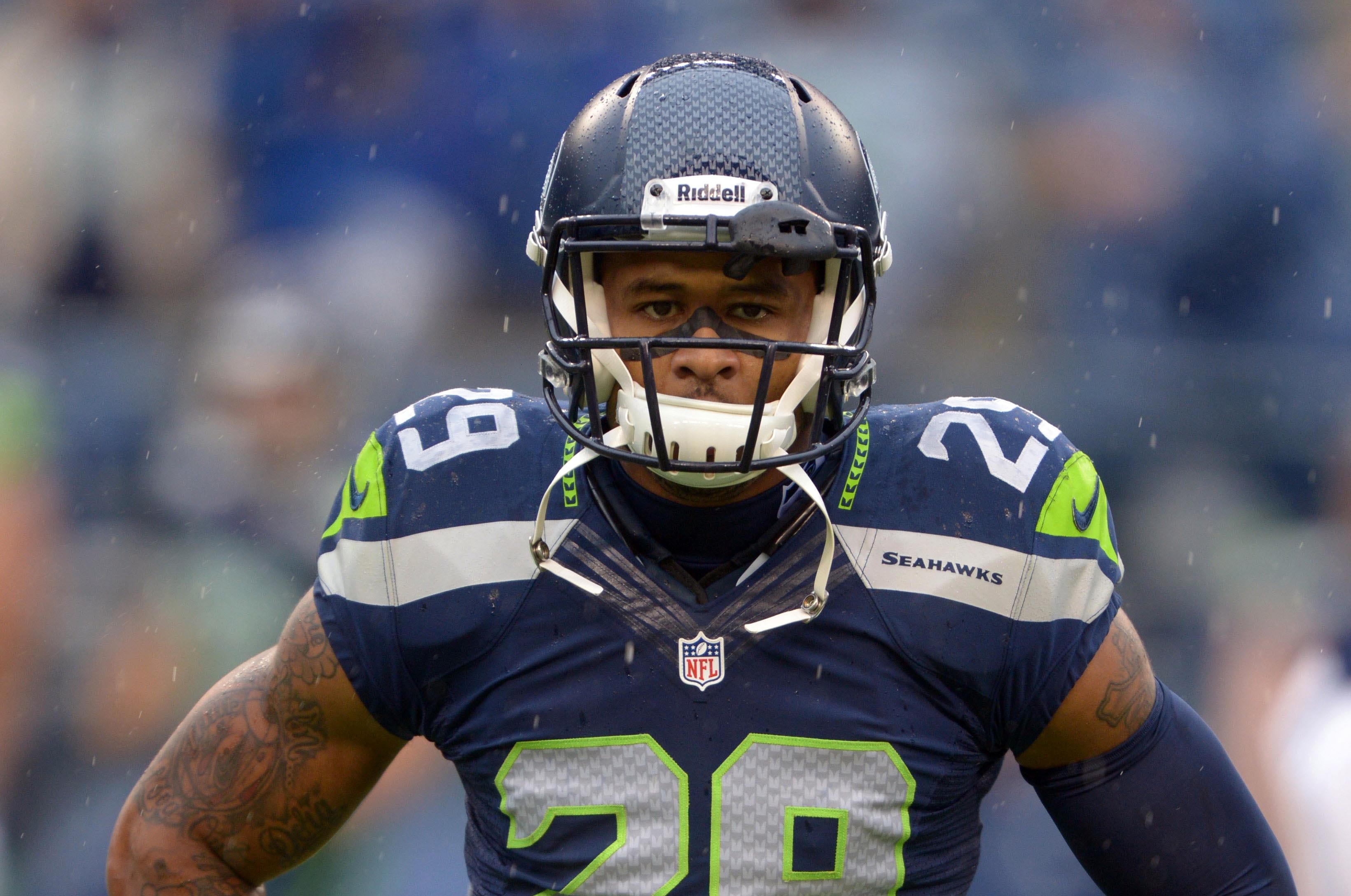 Sep 22, 2013; Seattle, WA, USA; Seattle Seahawks safety Earl Thomas (29) before the game against the Jacksonville Jaguars at CenturyLink Field. Mandatory Credit: Kirby Lee-USA TODAY Sports