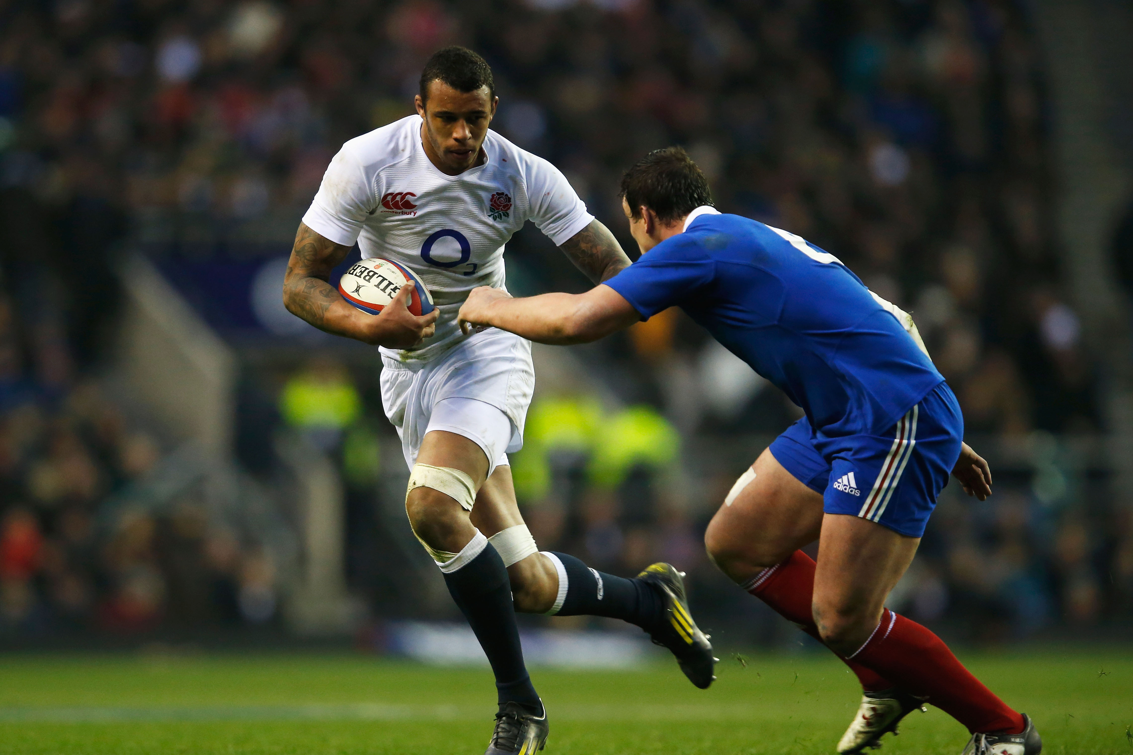 LONDON, ENGLAND - FEBRUARY 23: Courtney Lawes of England in action during the RBS Six Nations match between England and France at Twickenham Stadium on February 23, 2013 in London, England.  (Photo by Tom Shaw/Getty Images)