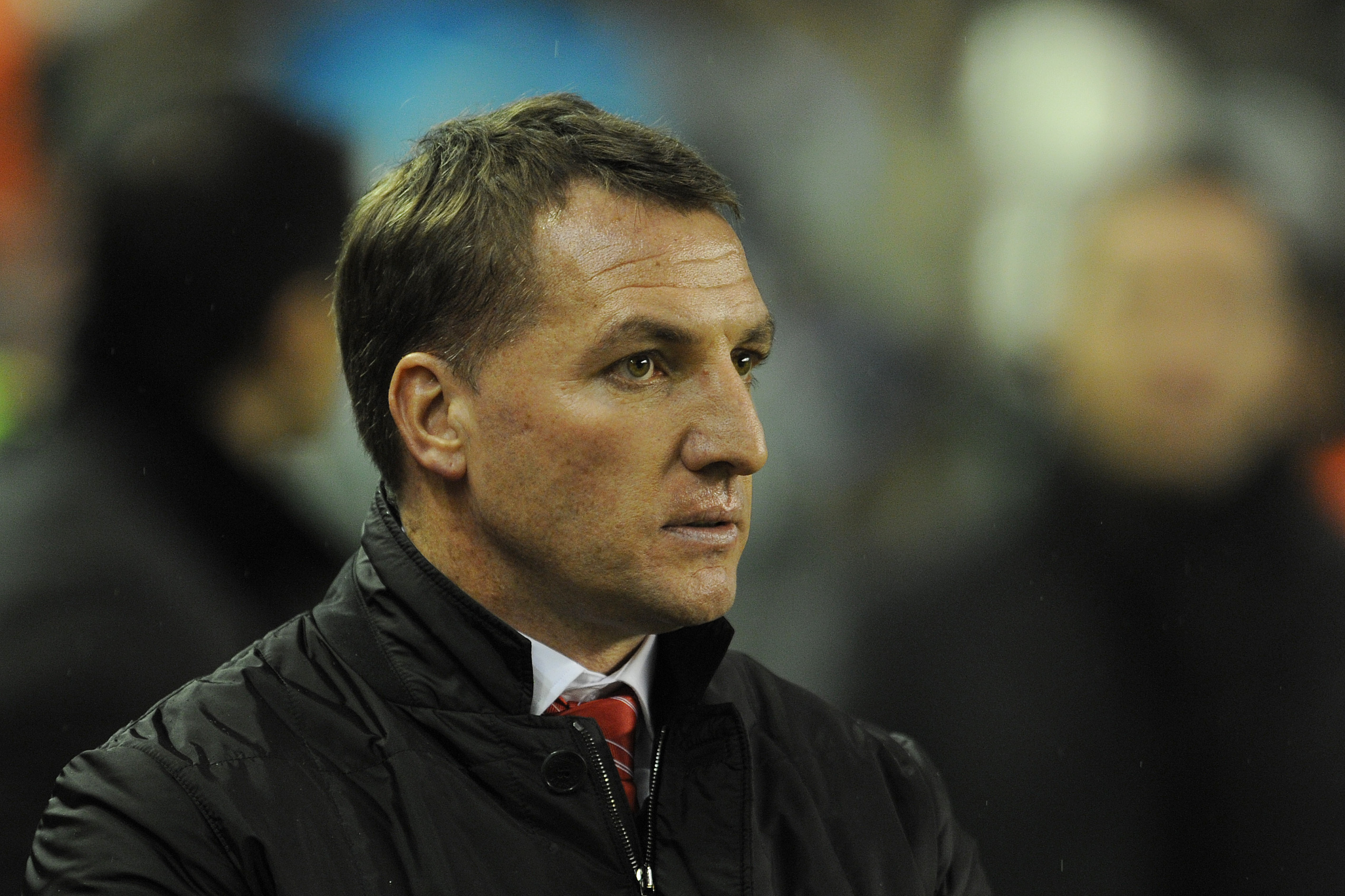 Liverpool manager Brendan Rodgers during their English Premier League soccer match against Everton at Anfield in Liverpool, England, Tuesday Jan. 28, 2014. (AP Photo/Clint Hughes)