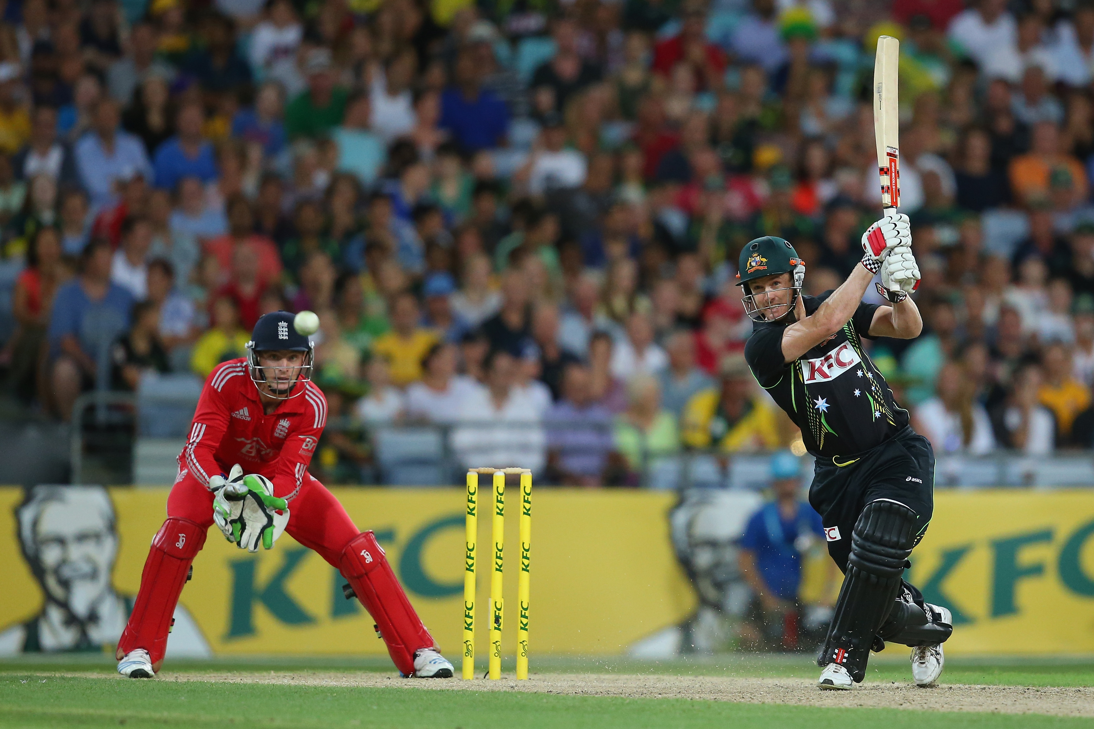 SYDNEY, AUSTRALIA - FEBRUARY 02:  George Bailey of Australia bats during game three of the International Twenty20 series between Australia and England at ANZ Stadium on February 2, 2014 in Sydney, Australia.  (Photo by Mark Kolbe/Getty Images)