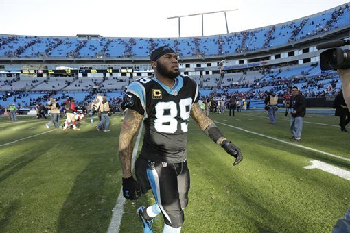 Carolina Panthers wide receiver Steve Smith (89) walks off the field after the second half of a divisional playoff NFL football game against the San Francisco 49ers, Sunday, Jan. 12, 2014, in Charlotte, N.C. The San Francisco 49ers won 23-10. (AP Photo/Chuck Burton)