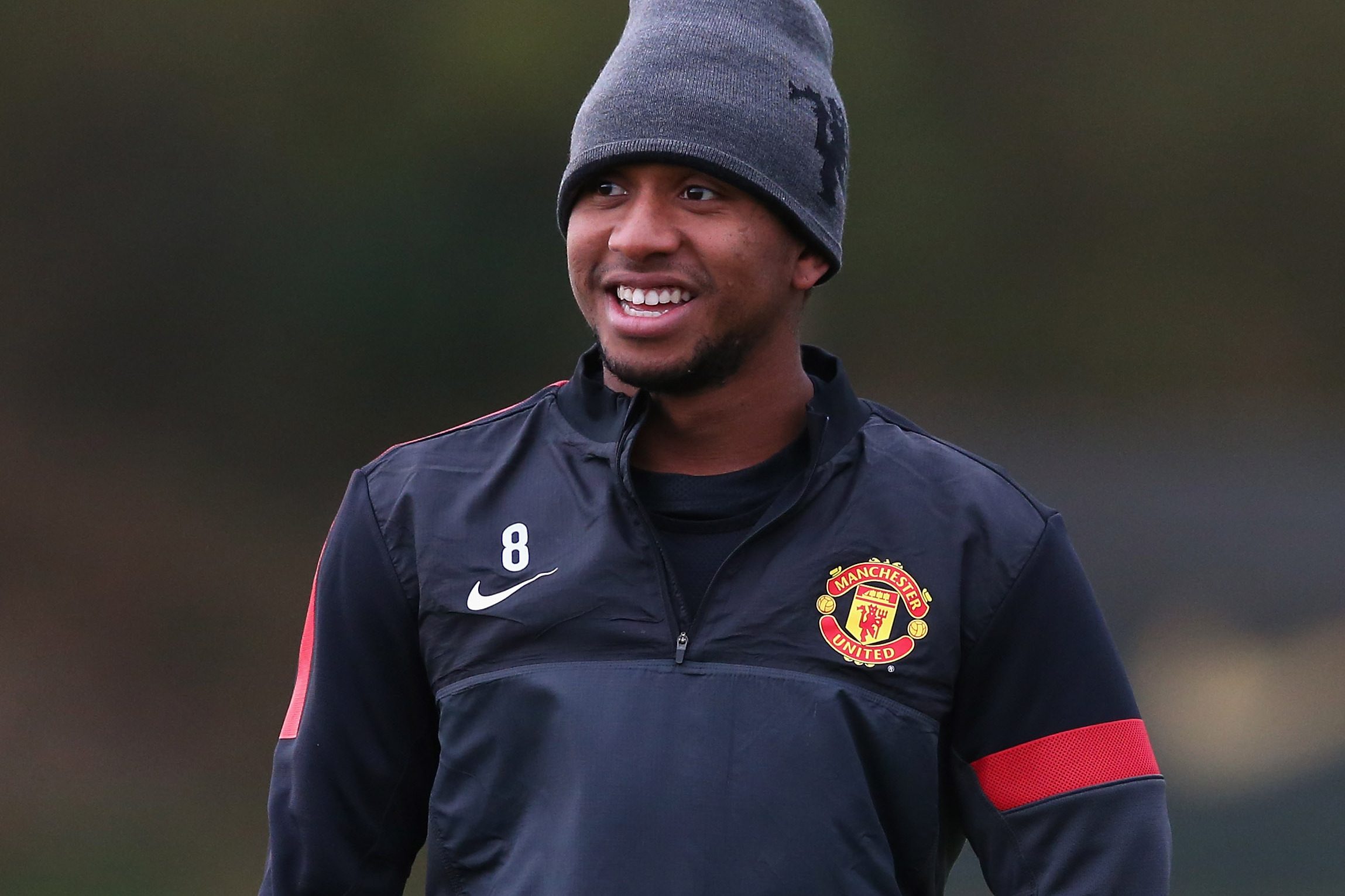 MANCHESTER, ENGLAND - NOVEMBER 19:  Anderson of Manchester United looks on during a training session at Carrington Training Ground on November 19, 2012 in Manchester, England.  (Photo by Alex Livesey/Getty Images)