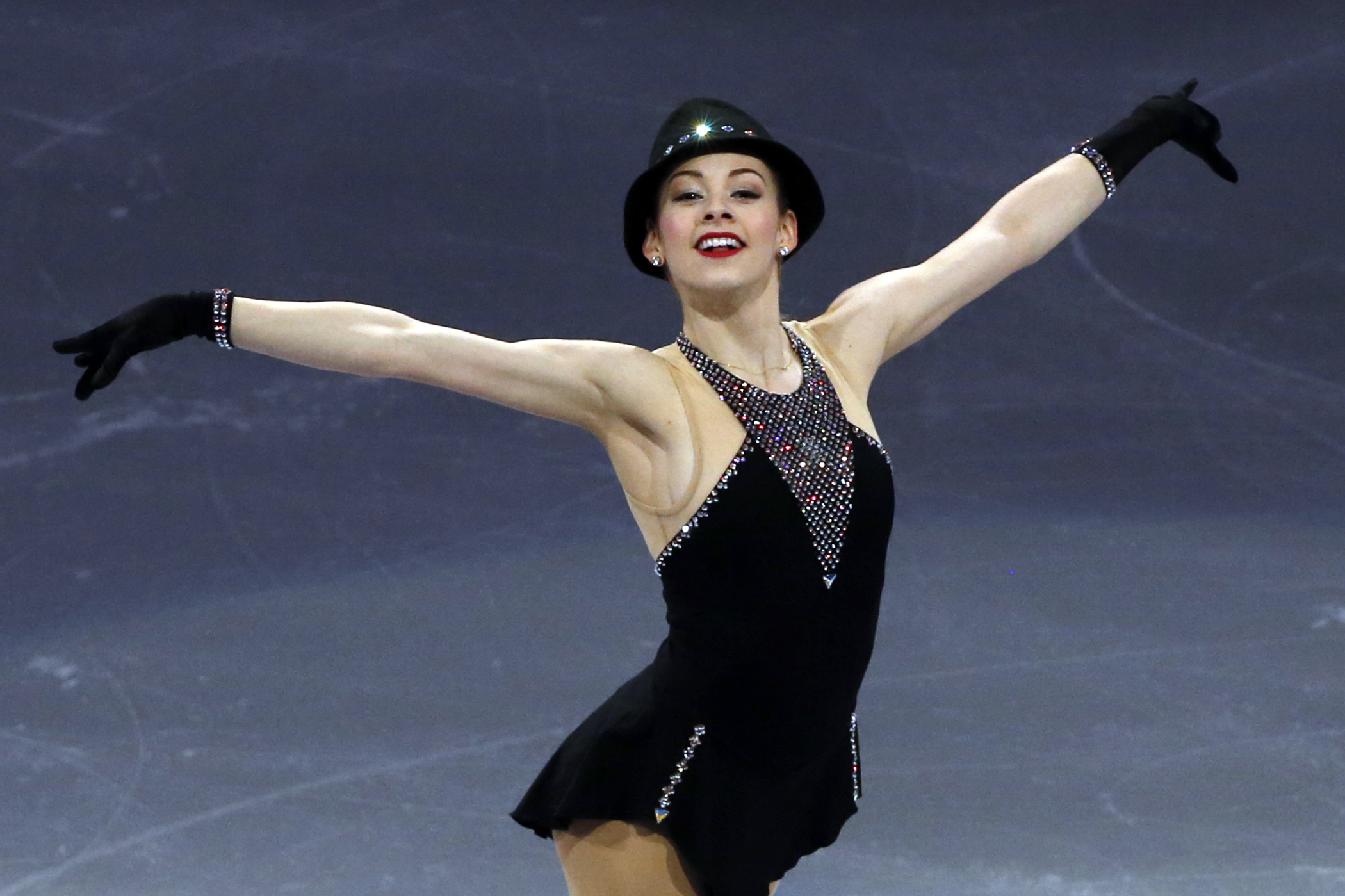 Gracie Gold performs during the skating spectacular after the U.S. Figure Skating Championships in Boston, Sunday, Jan. 12, 2014. (AP Photo/Elise Amendola)