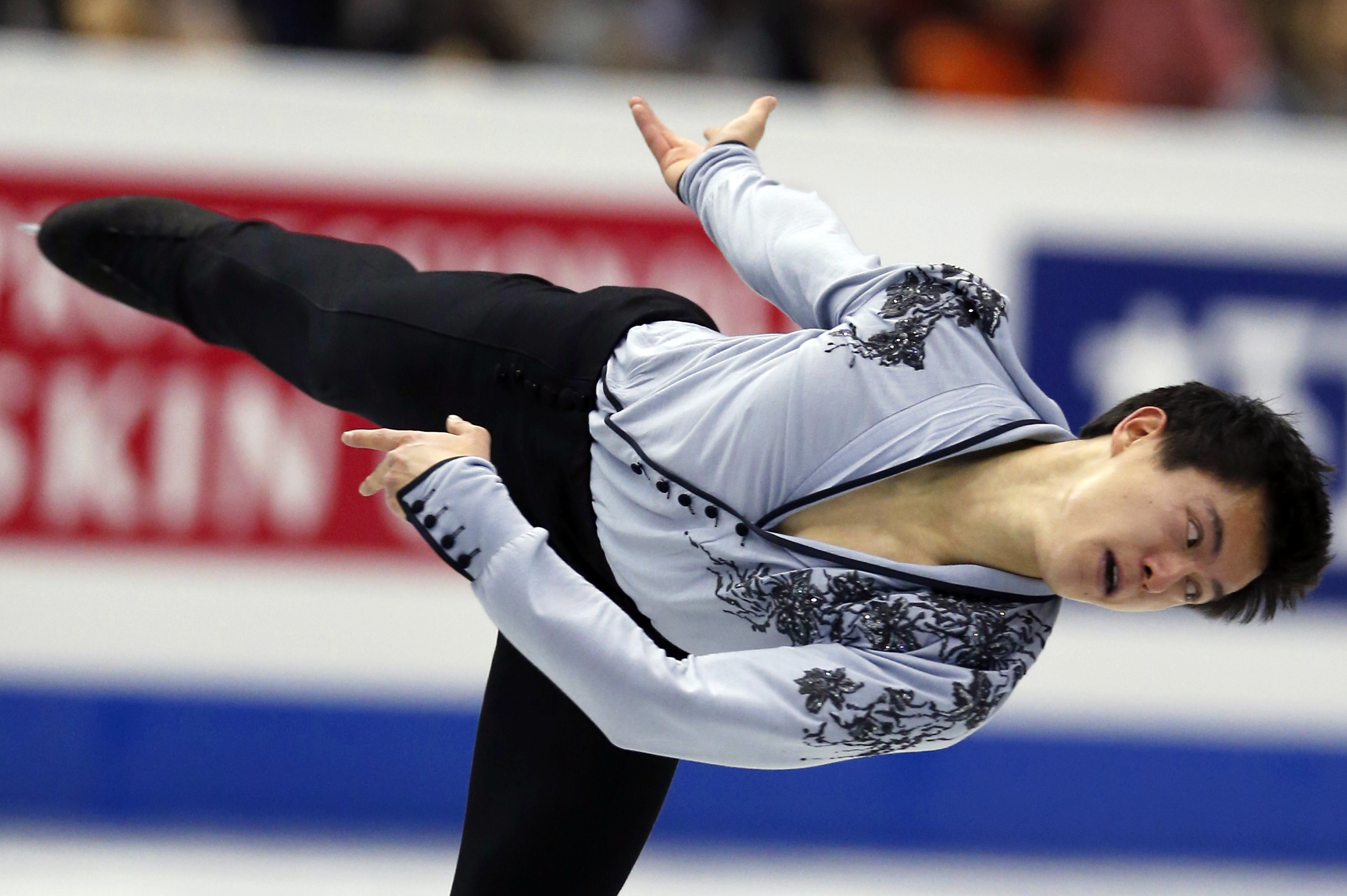 Patrick Chan of Canada performs during men's free skating of the ISU Grand Prix Final figure skating in Fukuoka, western Japan, Friday, Dec. 6, 2013. (AP Photo/Shizuo Kambayashi)